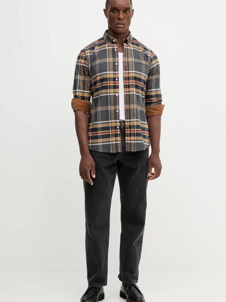 Сорочка Barbour slim комір button-down синій
