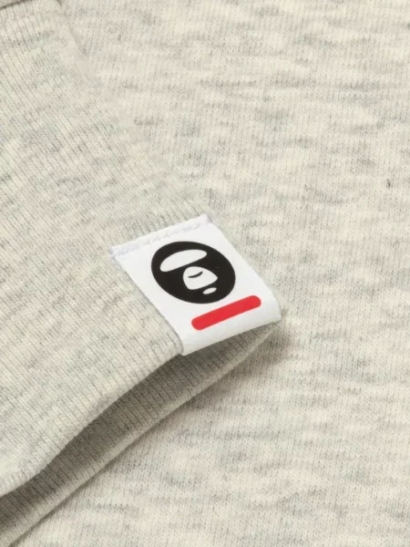 Суитчър Aape By *a Bathing Ape® с принт с кръгло деколте сиво
