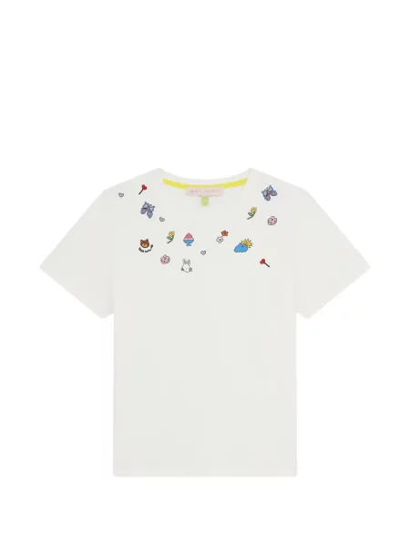 Tricou Mira Mikati cu aplicații alb