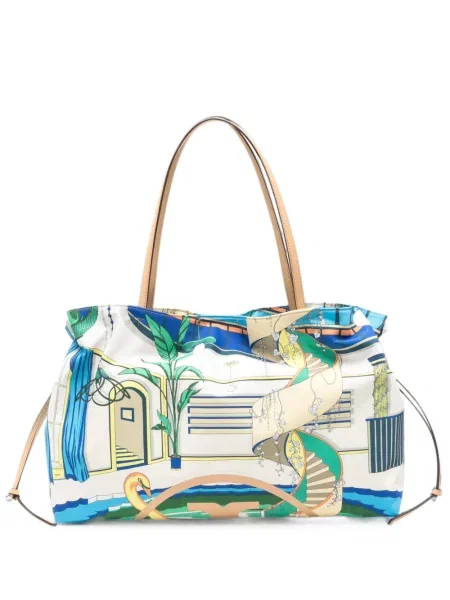 Geantă shopper Tory Burch cu imagine alb