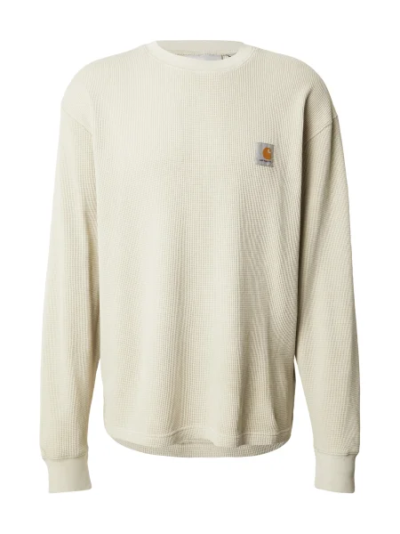 Tricou Carhartt WIP L/S Vista Waffle T-Shirt UNISEX Fleur De Sel Garment Dyed S alb