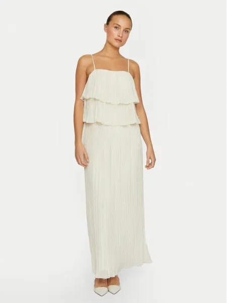 Vila Rochie cocktail Chiffan Gri bej