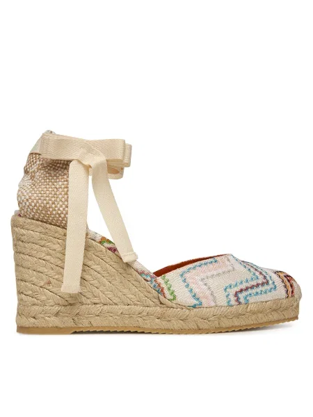 Еспадрили Missoni Eva 80 със скосена платформа бяло