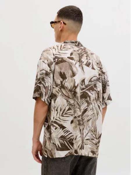 JACK & JONES Srajca JJEJEFF antracit / kamen / svetlo siva rjava
