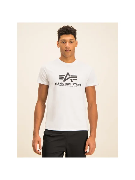 Alpha Industries Póló Basic Regular Fit fehér