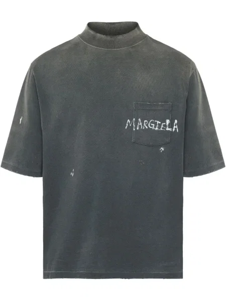 Тениска Maison Margiela с принт сиво