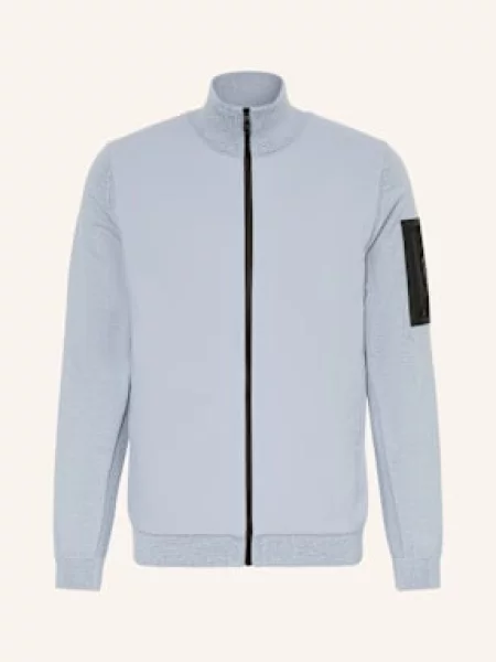 Boss Kardigan Momentum Z Mieszanki Materiałów Z Dodatkiem Wełny Merino grau szary