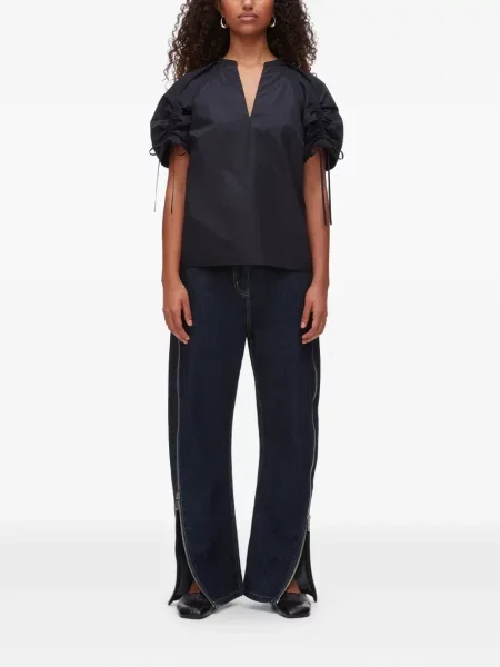 Top 3.1 Phillip Lim cu decolteu în V albastru