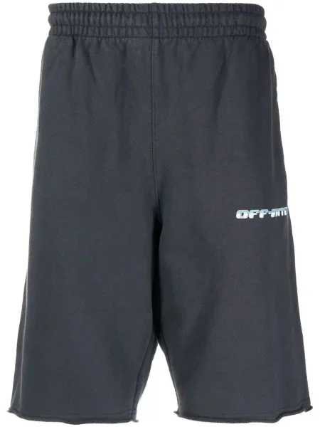 Pantaloni scurți Off-white cu imagine alb