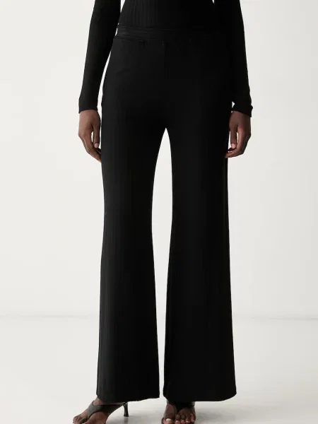 La Mania pantaloni de trening pentru femei cu vâscoză MERCE negru