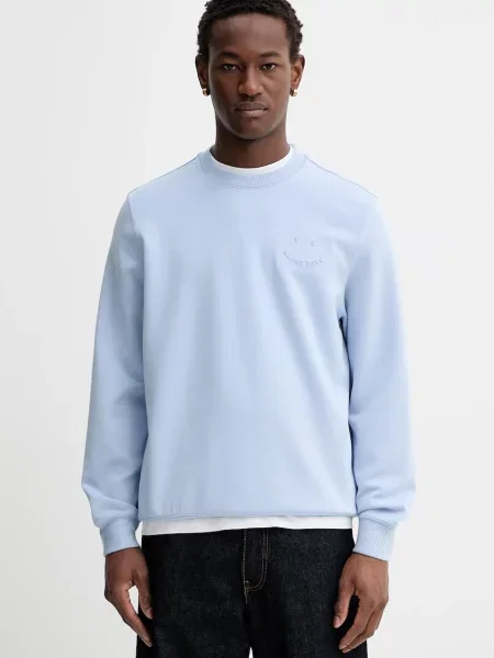 PS Paul Smith hanorac din amestec de lână uni albastru