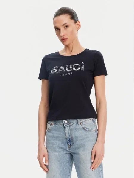 Gaudi t-shirt granatowy niebieska