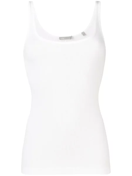 Dzianinowa kamizelka Vince prążkowana biała