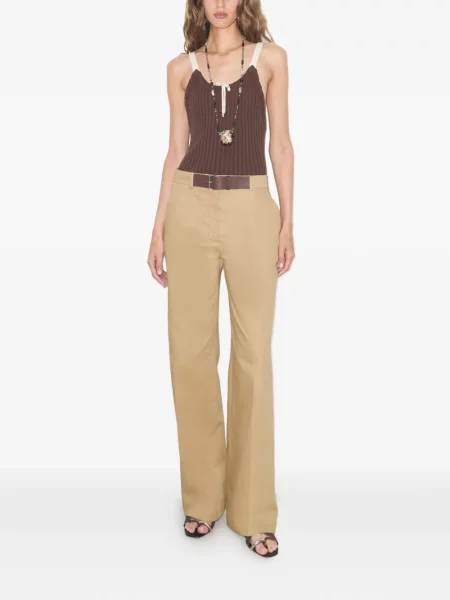 Cu centură pantaloni Tory Burch maro
