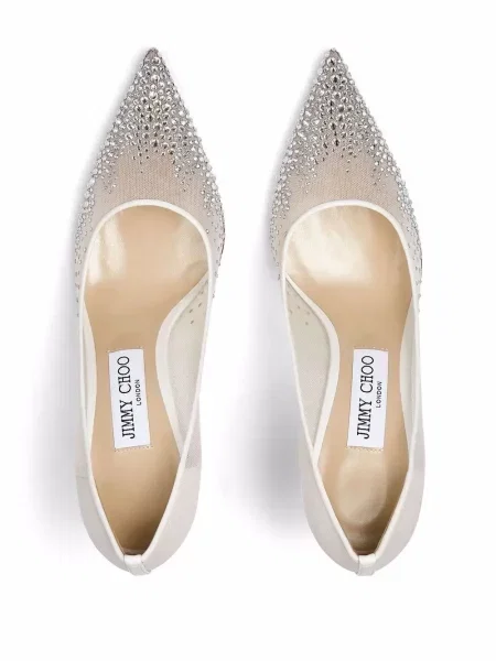 Křišťálové lodičky Jimmy Choo bílé