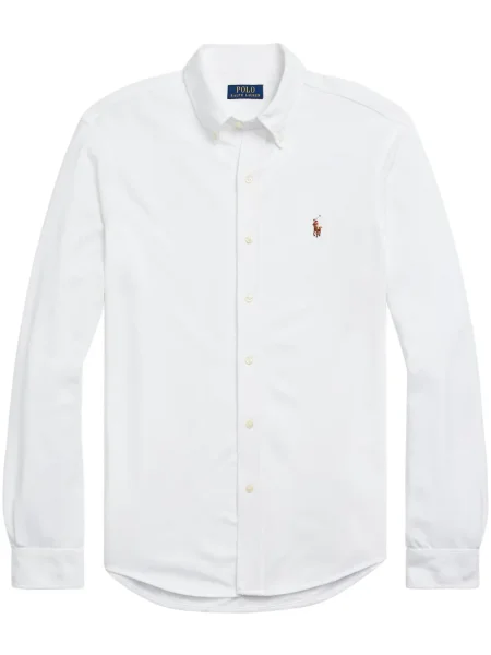 Prugasta polo majica Polo Ralph Lauren s printom od kašmira plava