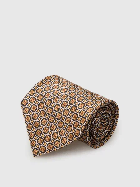 Шелковый галстук Stefano Ricci бежевый