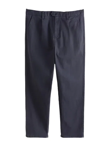 Next Hlače z naborki temno modra