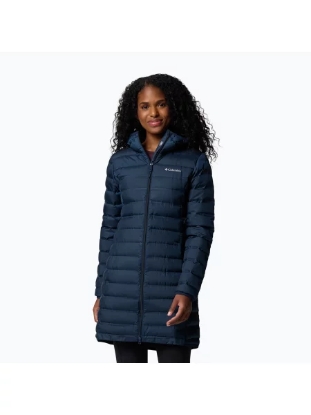 Geacă cu puf pentru femei Columbia Lake 22 II Down Long Hooded collegiate navy marină