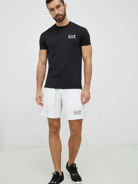 Однотонная футболка Ea7 Emporio Armani черная