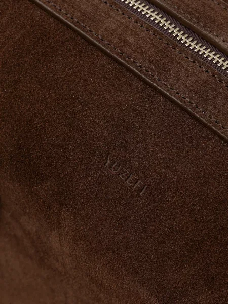 Замшева сумочка Yuzefi BRIOCHE DUFFLE коричневий