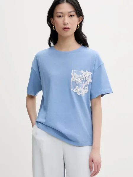 ERMANNO Firenze t-shirt basic niebieski