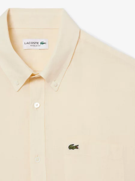 Повседневная рубашка Lacoste бежевая