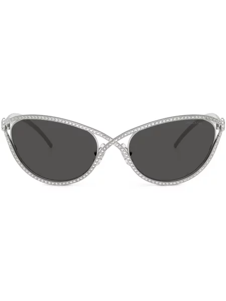 Ochelari de soare Swarovski de cristal argintiu