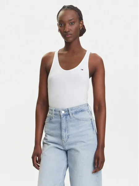 Top Tommy Jeans alb