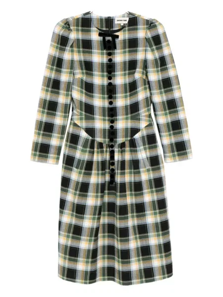 Rochie Shushu/tong în carouri de costum negru