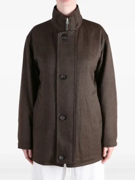 Reversibil palton Auralee din piele maro