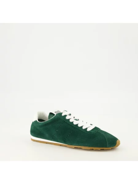 Sneakersy Miu Miu zamszowe zielone