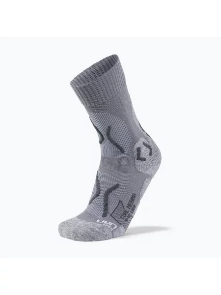 Дамски чорапи UYN Trekking Cool Merino light grey melange/pea сиво