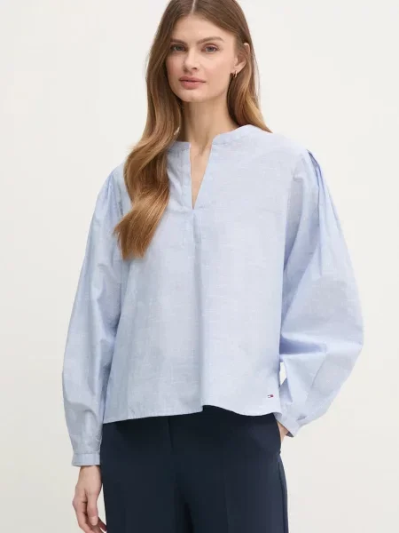 Halenka Tommy Hilfiger vzorovaná modrá