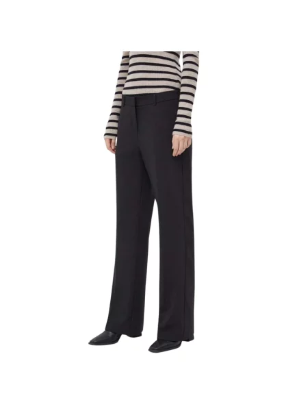 Herskind spodnie proste high waist czarny