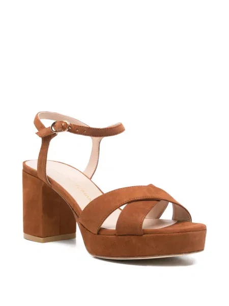 Sandale Stuart Weitzman cu platformă cu bretele maro