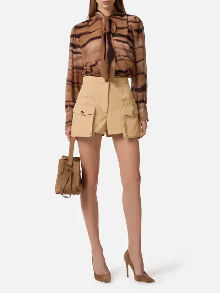 Блуза Elisabetta Franchi коричнева
