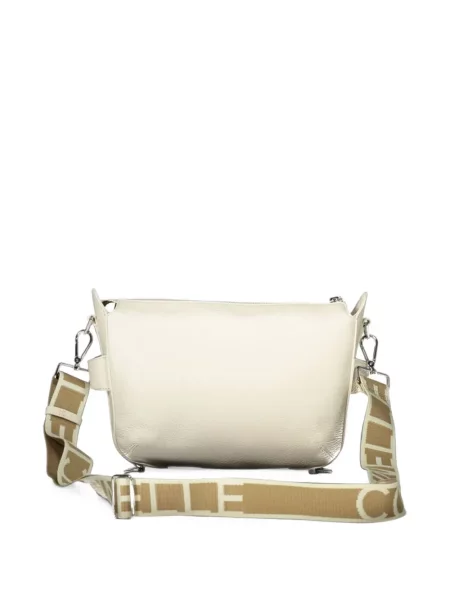 Δερμάτινος με τιράντες clutch Coccinelle με αυτόγραφο λευκό
