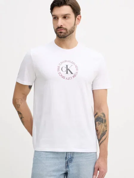 Calvin Klein Jeans tričko biela