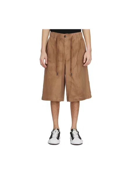 Lniane bermudy Andrea Ya'aqov beżowe