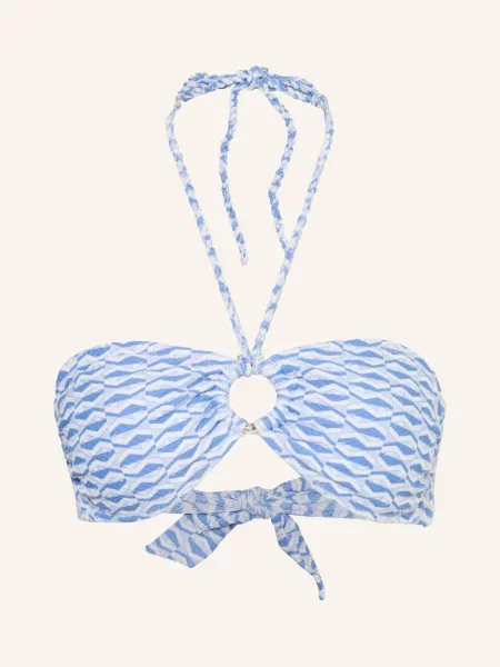 Heidi Klein Bandeau Bikiny Tinos tmavě modrá bílá