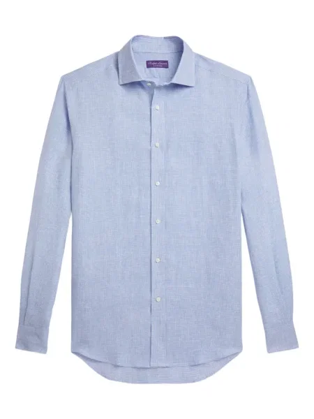 Cămașă Ralph Lauren Purple Label de in albastru