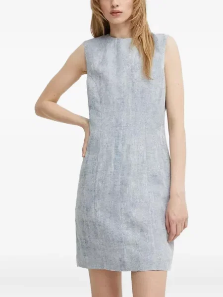 Rochie mini Tiger Of Sweden fără mâneci cu dungi de tigru de costum albastru