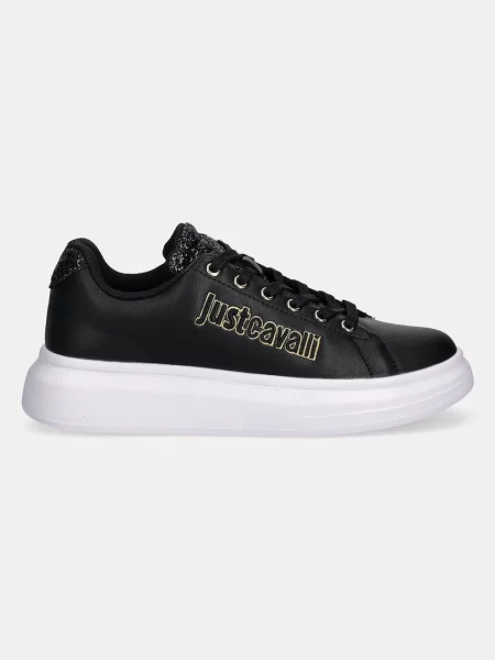 Шкіряні кросівки Just Cavalli чорний