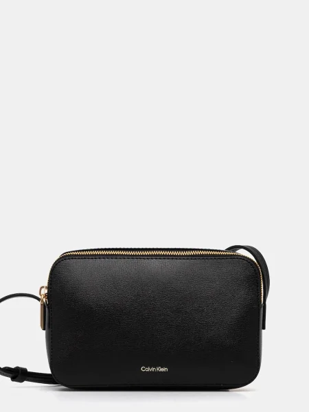 Calvin Klein Geantă Foil Logo Elongated Camera Bag negru