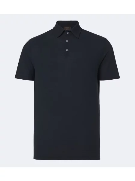 Tricou polo Slowear din jerseu albastru