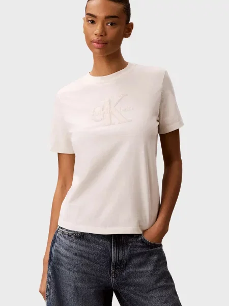Детская футболка Calvin Klein Jeans белая