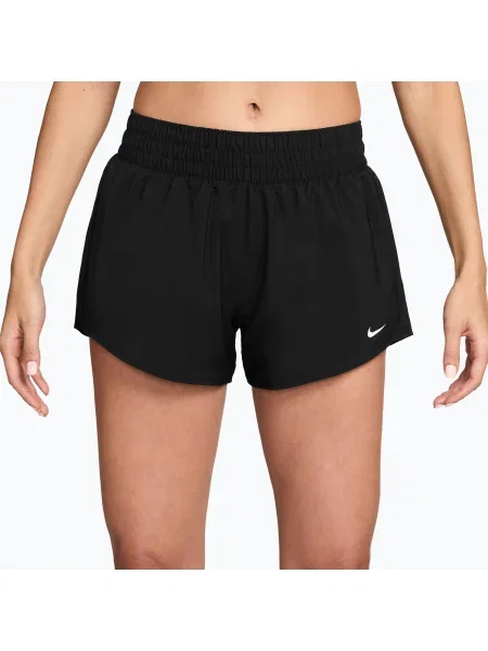 Pantaloni scurți pentru femei Nike One Dri-Fit 3" Black/White alb