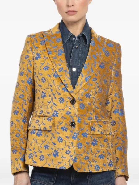 Marynarka Maurizio Massimino w kwiatki żółta