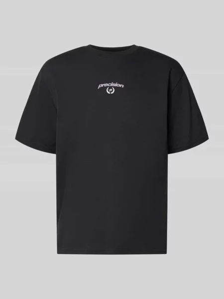 T-shirt o kroju regular fit z mieszanki bawełny model ‘CASPIAN’ Only & Sons czarna
